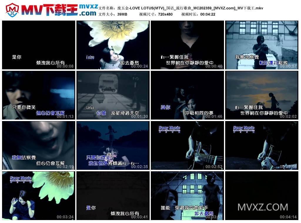 废五金-LOVE LOTUS(MTV)_国语_流行歌曲_MC202359